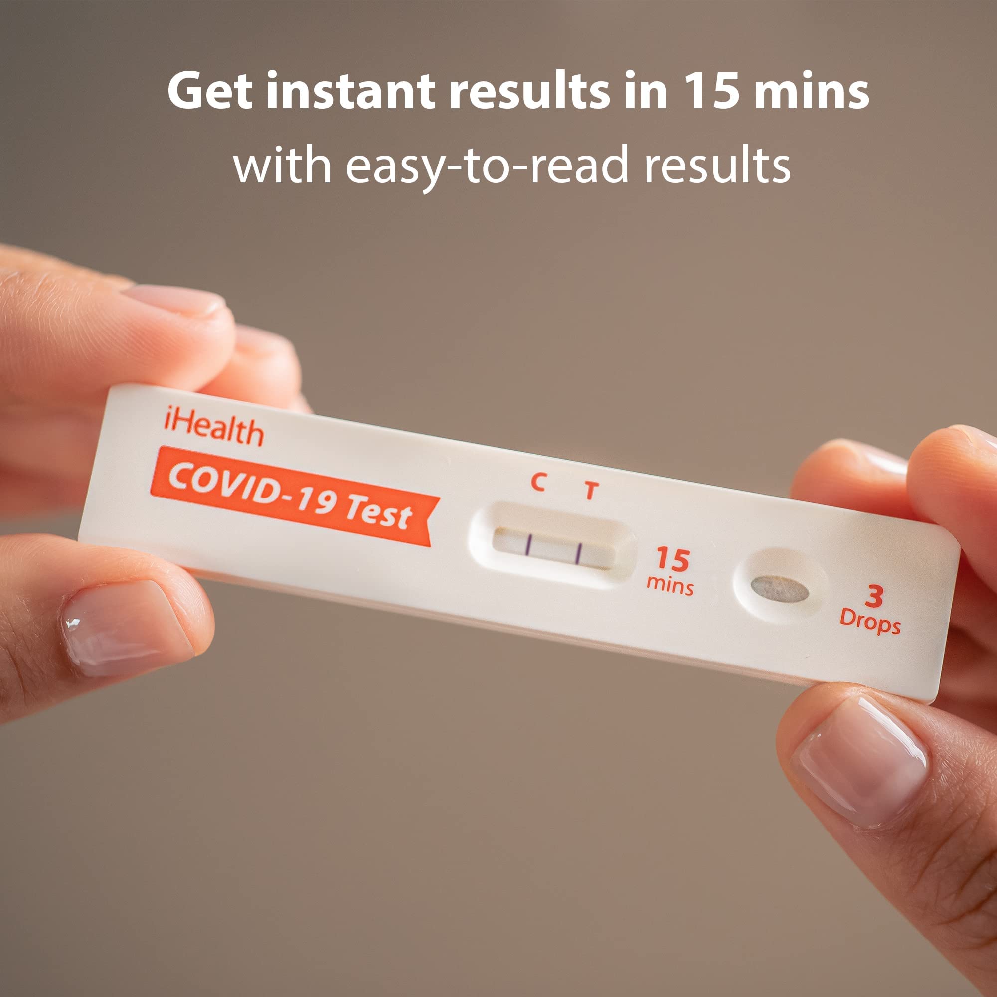 iHealth COVID-19 Antigen Rapid Test, 1 Pack, 5 Tests Total, FDA EUA Authorized OTC at-Home Self Test, Results in 15 Minutes with Non-invasive Nasal Swab, Easy to Use & No Discomfort - Image 7