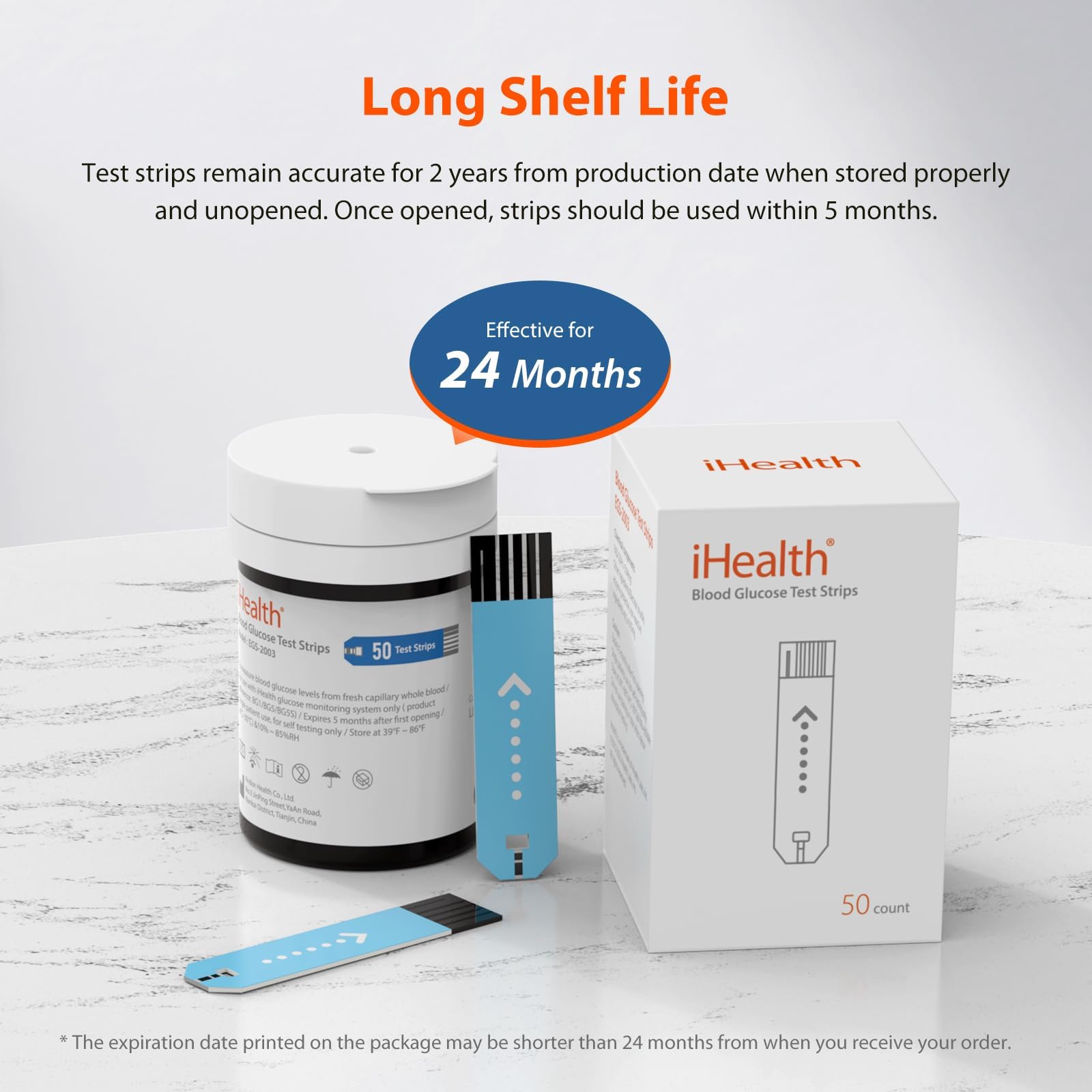 iHealth Blood Glucose Test Strips 100 Count, Lancets for Diabetes Management 100 Count, Compatible with iHealth Blood Glucose Monitor Only - Image 3