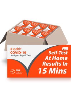 iHealth COVID-19 Antigen Rapid Test, 9 Packs, 18Tests Total, Results in 15 Minutes with Non-invasive Nasal Swab, Easy to Use & No Discomfort