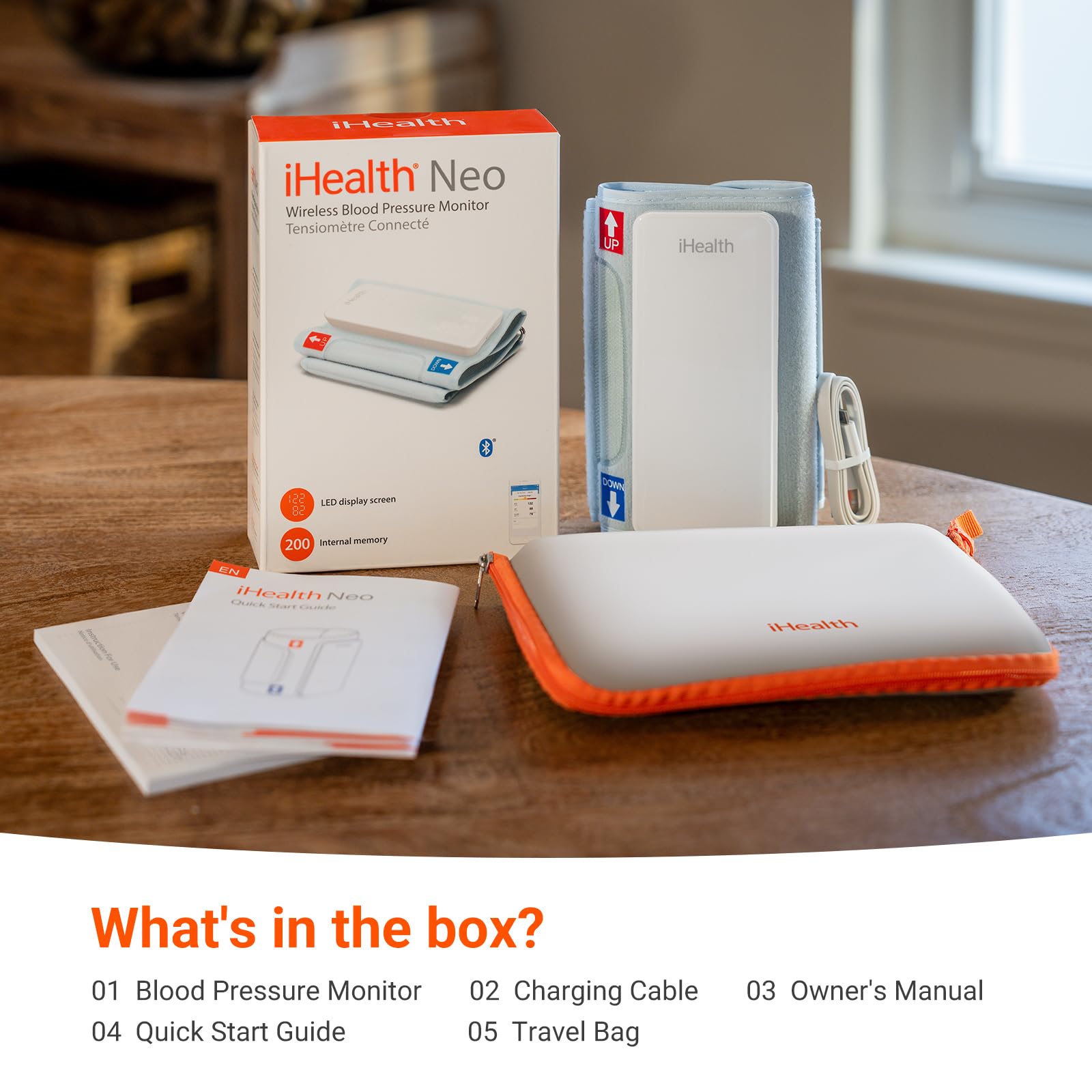 iHealth Neo Wireless Blood Pressure Monitor, Upper Arm Cuff, Bluetooth Blood Pressure Machine, Ultra-Thin & Portable, App-Enabled for iOS & Android - Image 2