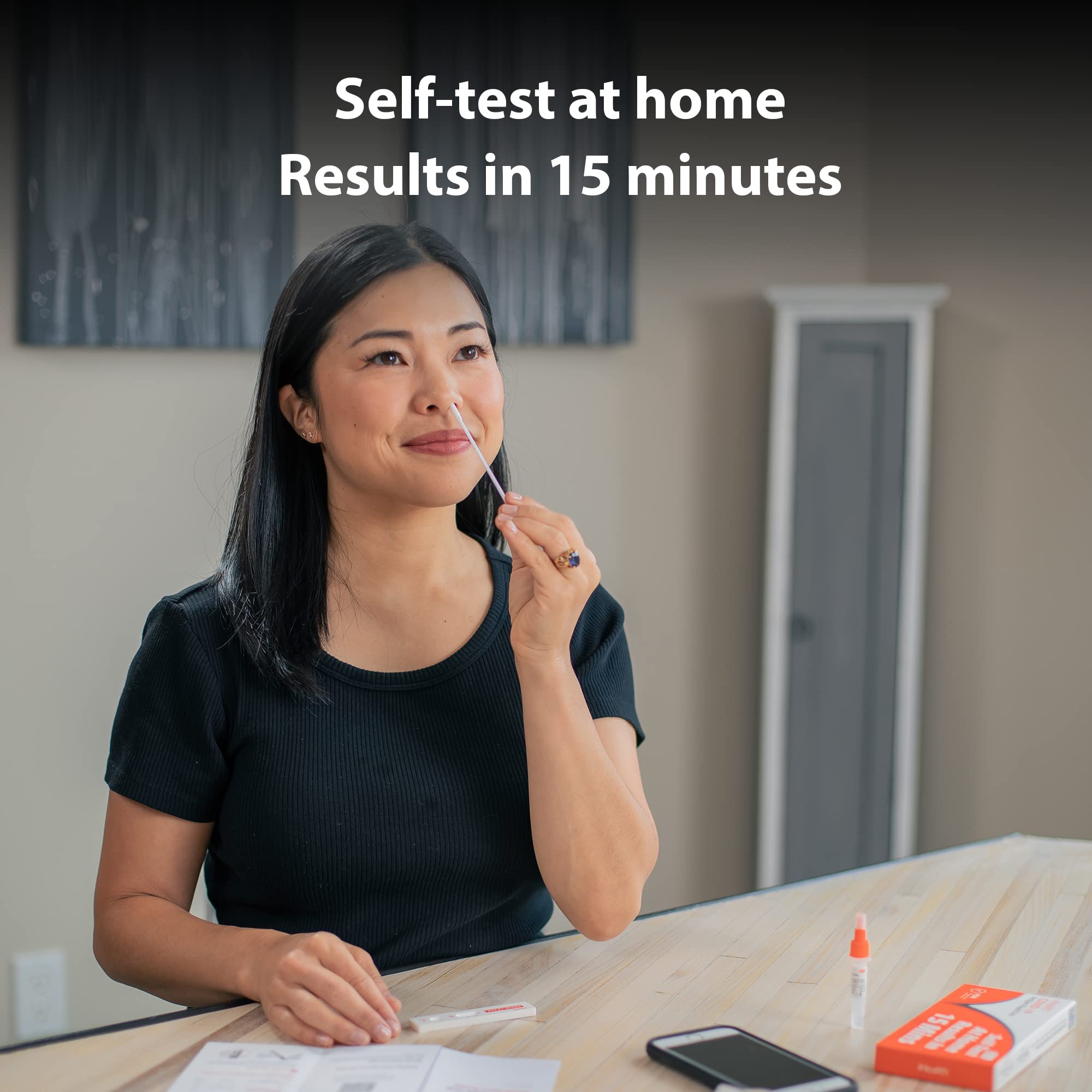 iHealth COVID-19 Antigen Rapid Test, 1 Pack, 2 Tests Total, FDA EUA Authorized OTC at-Home Self Test, Results in 15 Minutes with Non-invasive Nasal Swab, Easy to Use & No Discomfort - Image 6