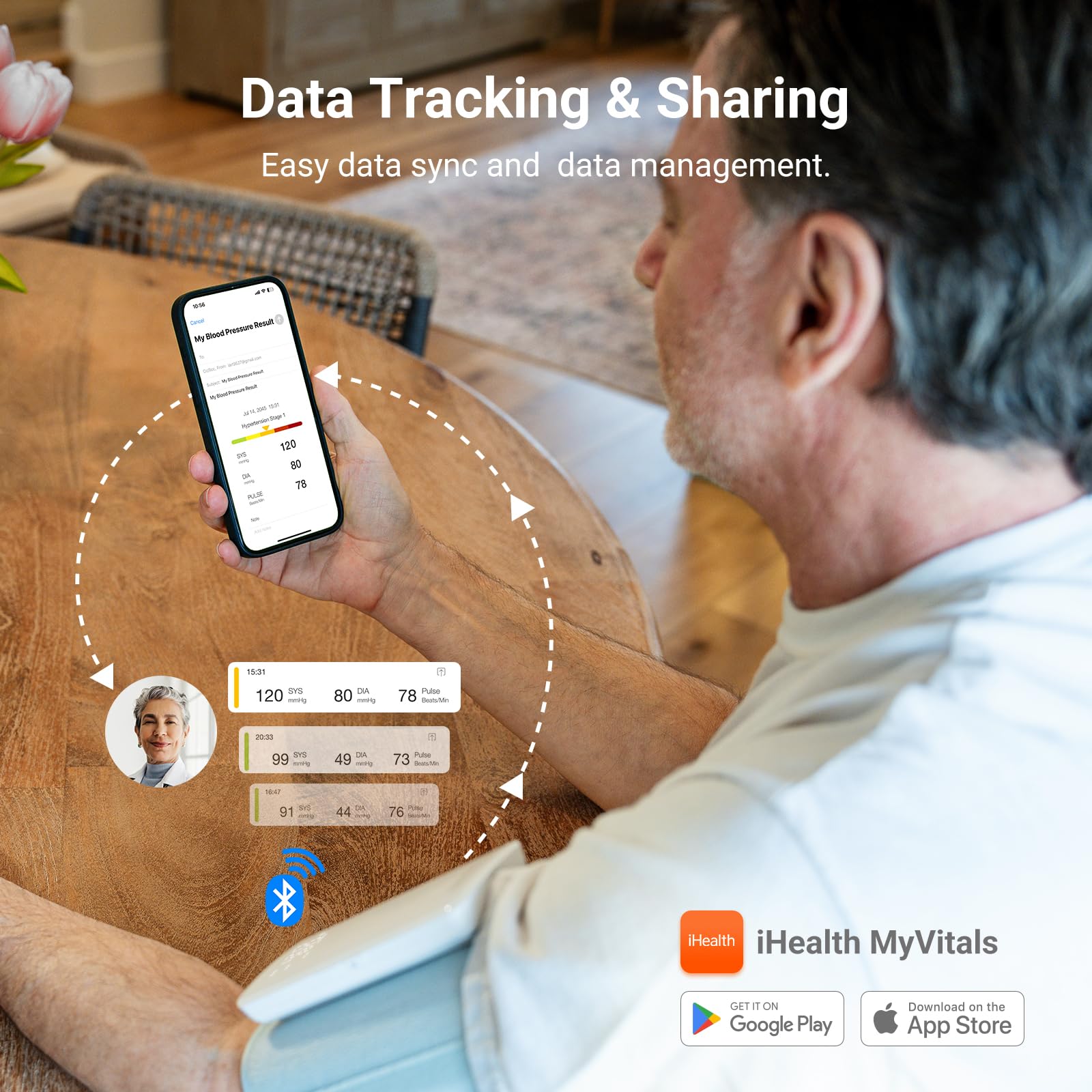 iHealth Neo Wireless Blood Pressure Monitor, Upper Arm Cuff, Bluetooth Blood Pressure Machine, Ultra-Thin & Portable, App-Enabled for iOS & Android - Image 6