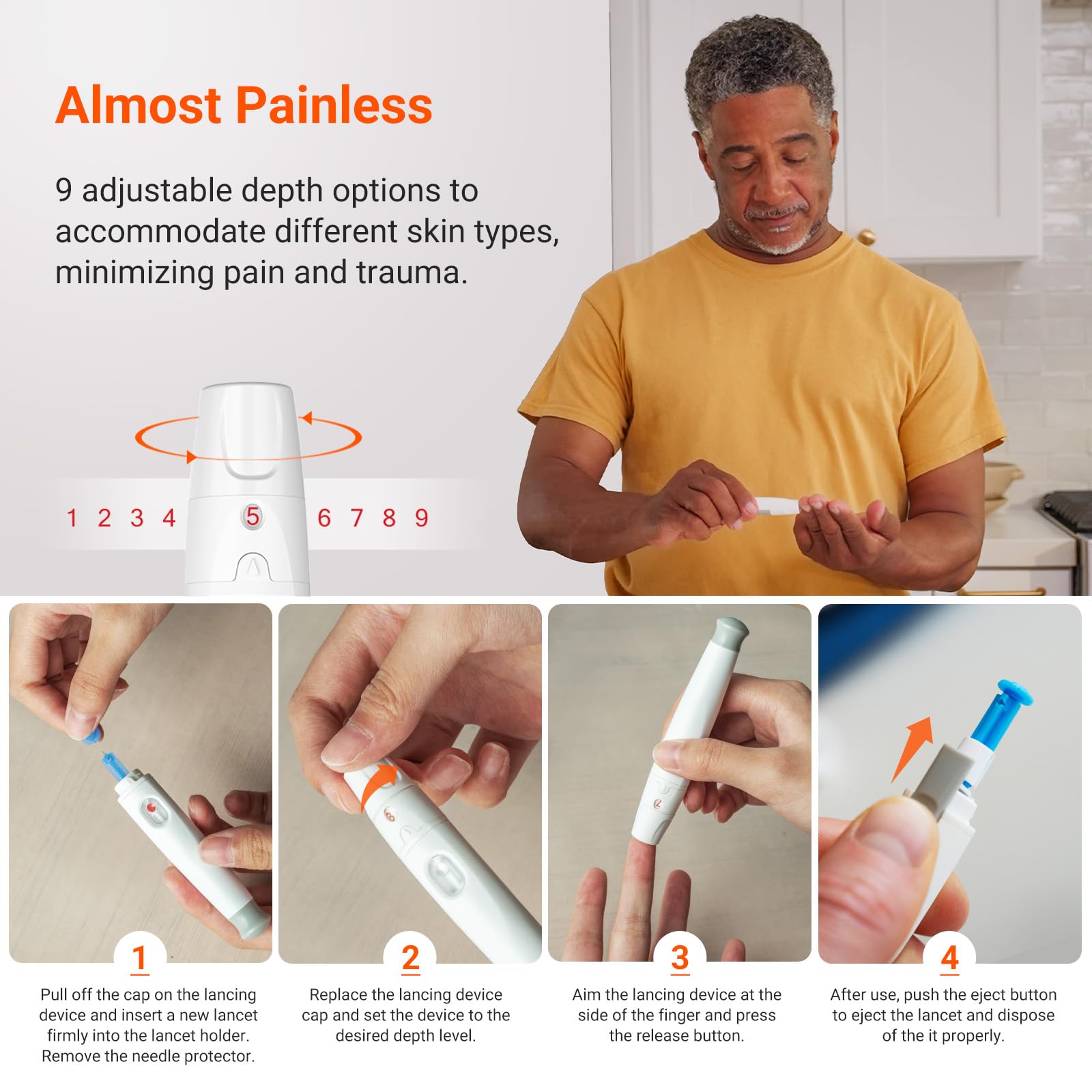 iHealth Gluco+ Wireless Smart Blood Glucose Monitor Kit with Free App, 100 Glucometer Strips, 100 Lancets, 1 Blood Sugar Monitor, 1 Lancing Device, Portable Diabetes Testing Kit for Home Use - Image 7