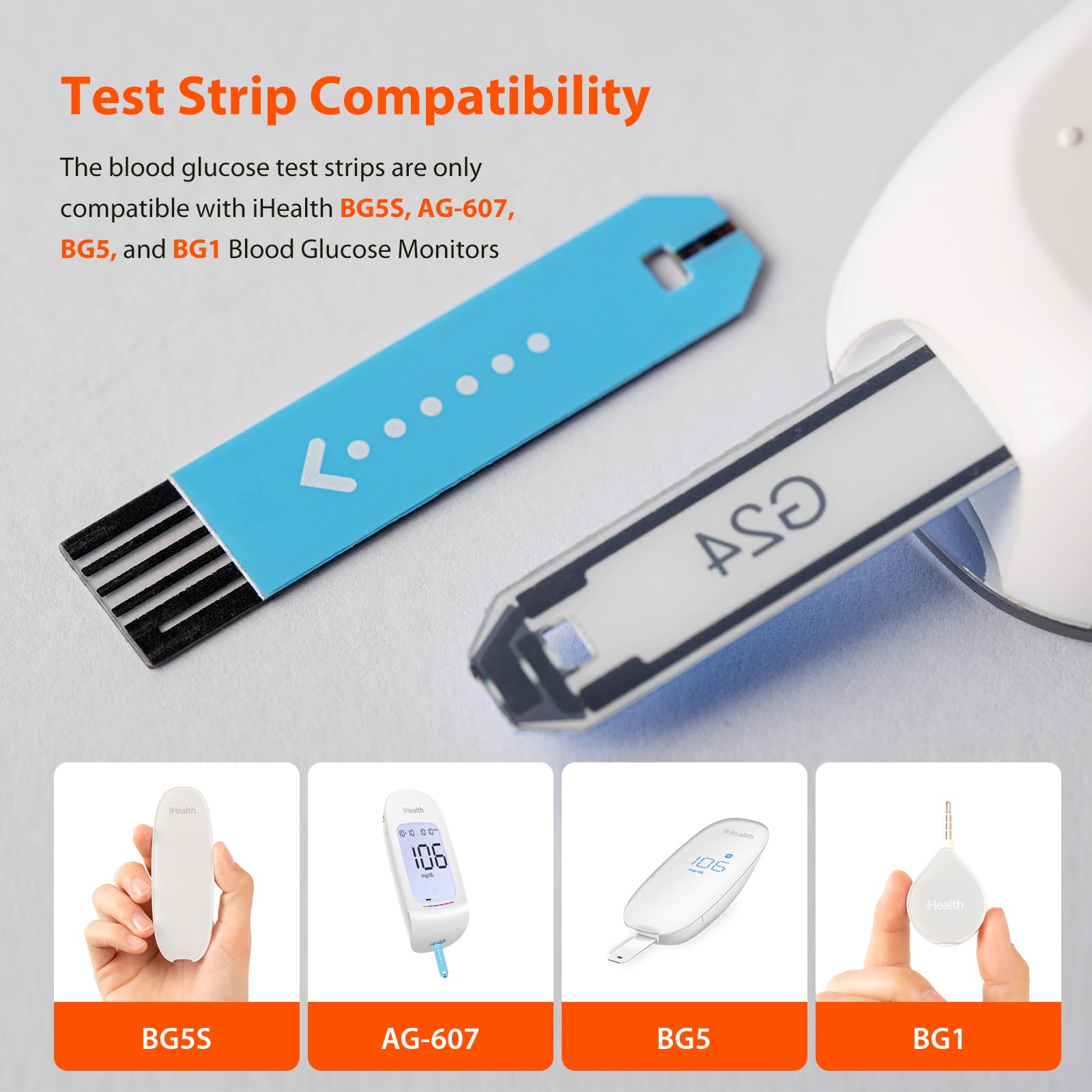 iHealth Blood Glucose Test Strips 100 Count, Lancets for Diabetes Management 100 Count, Compatible with iHealth Blood Glucose Monitor Only - Image 5