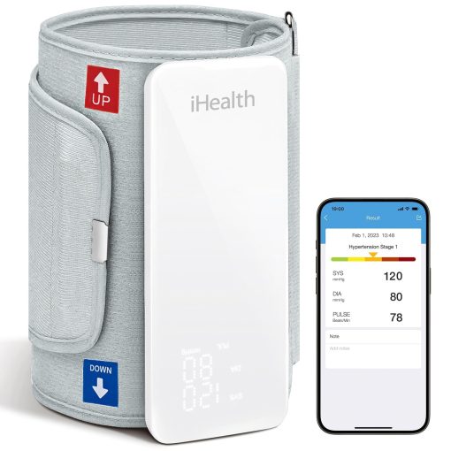 iHealth Neo Wireless Blood Pressure Monitor, Upper Arm Cuff, Bluetooth Blood Pressure Machine, Ultra-Thin & Portable, App-Enabled for iOS & Android