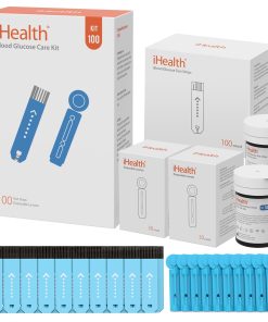 iHealth Blood Glucose Test Strips 100 Count, Lancets for Diabetes Management 100 Count, Compatible with iHealth Blood Glucose Monitor Only